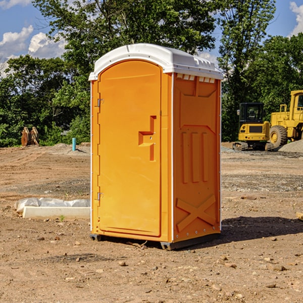 how often are the porta potties cleaned and serviced during a rental period in Mahwah